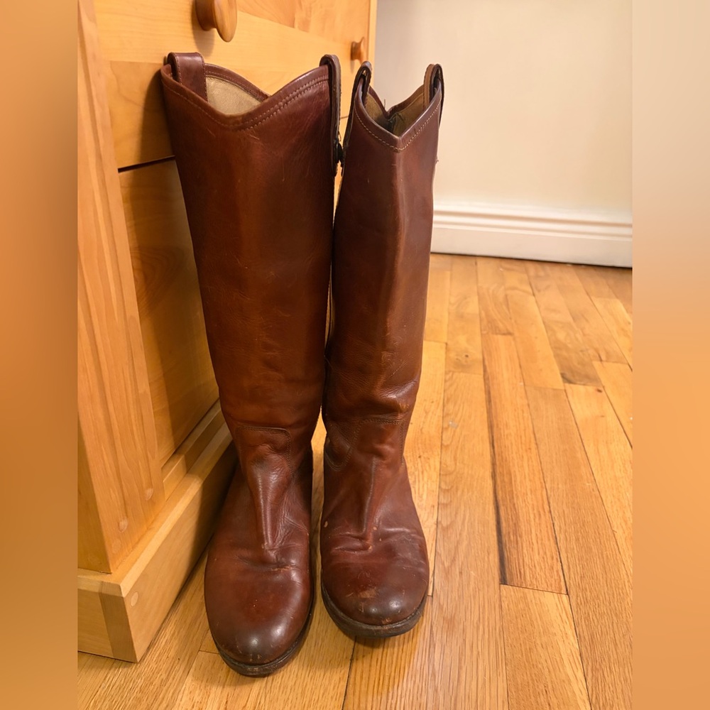 VINTAGE Frye Brown Leather Tall Riding Boots